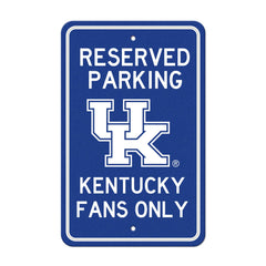 Kentucky Wildcats Team Color Reserved Parking Sign Décor 18in. X 11.5in. Lightweight