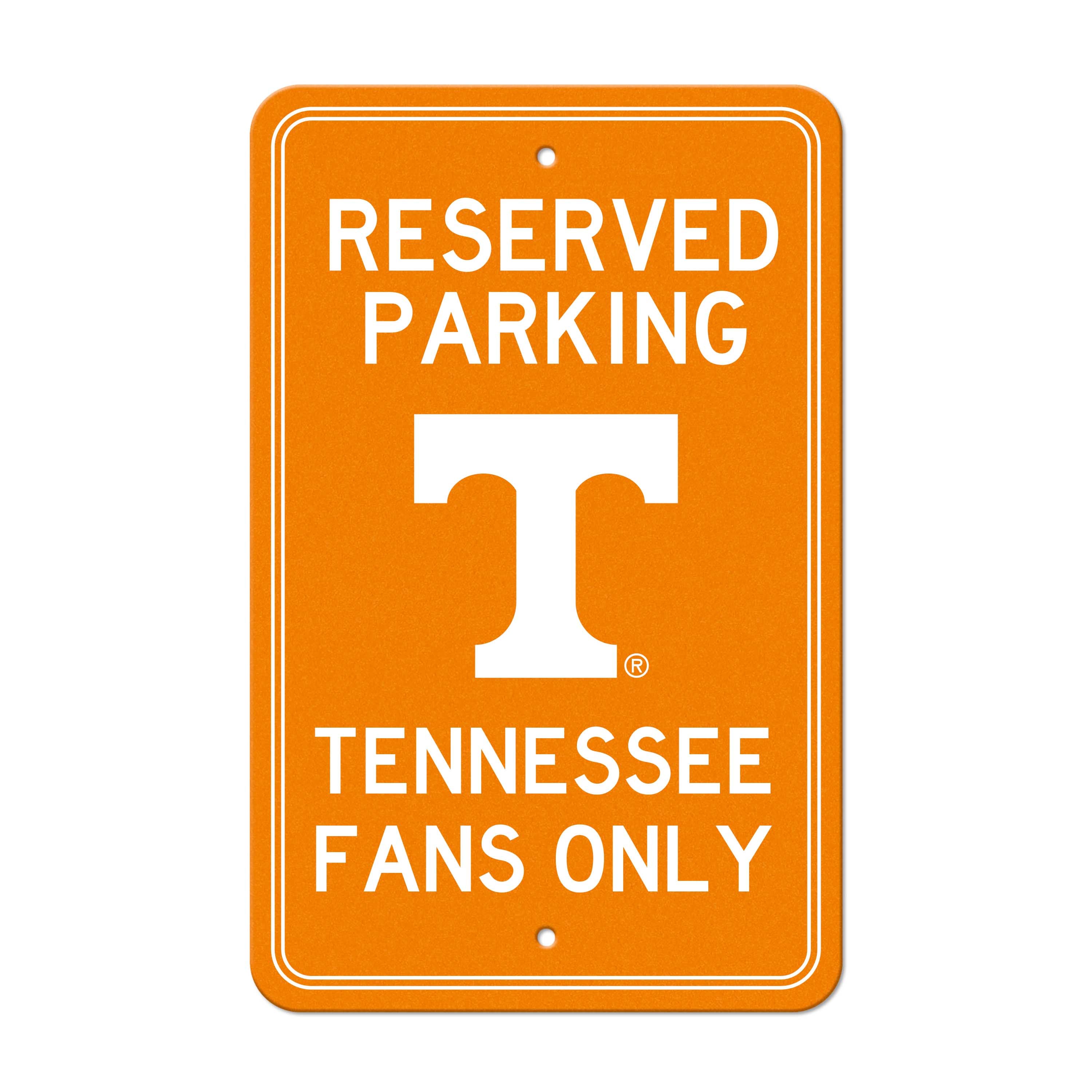 Tennessee Volunteers Team Color Reserved Parking Sign Décor 18in. X 11.5in. Lightweight