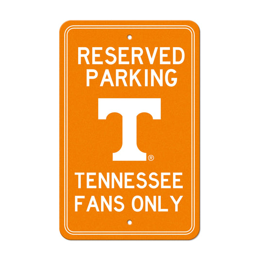 Tennessee Volunteers Team Color Reserved Parking Sign Décor 18in. X 11.5in. Lightweight