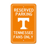 Tennessee Volunteers Team Color Reserved Parking Sign Décor 18in. X 11.5in. Lightweight