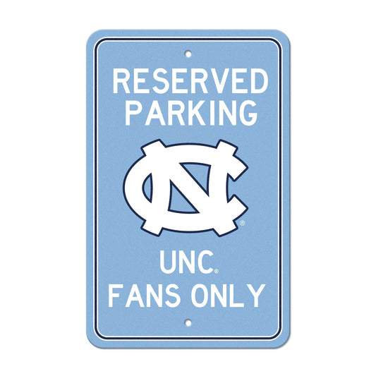 North Carolina Tar Heels Team Color Reserved Parking Sign Décor 18in. X 11.5in. Lightweight