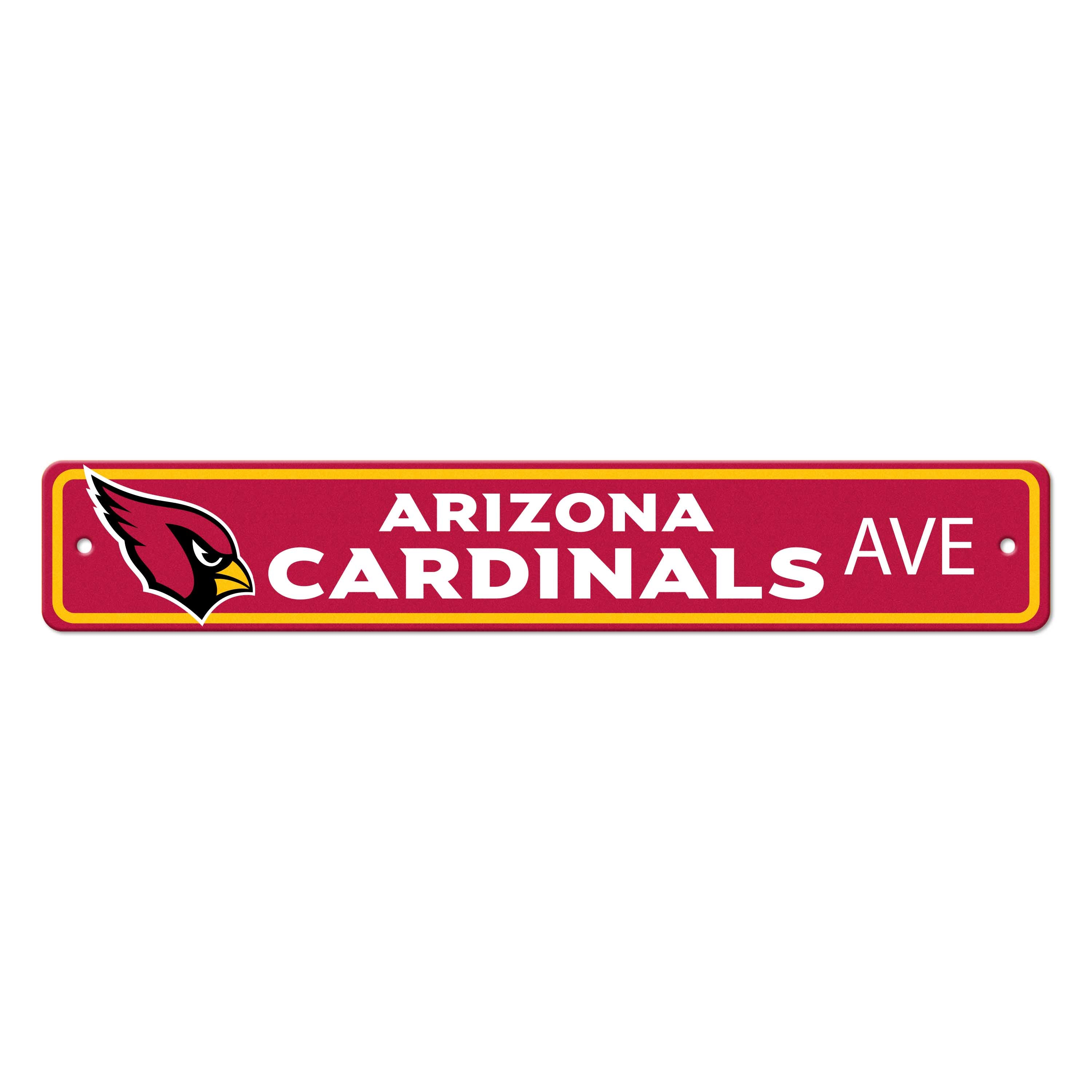 Arizona Cardinals Team Color Street Sign Décor 4in. X 24in. Lightweight