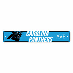 Carolina Panthers Team Color Street Sign Décor 4in. X 24in. Lightweight - Carolina Panthers