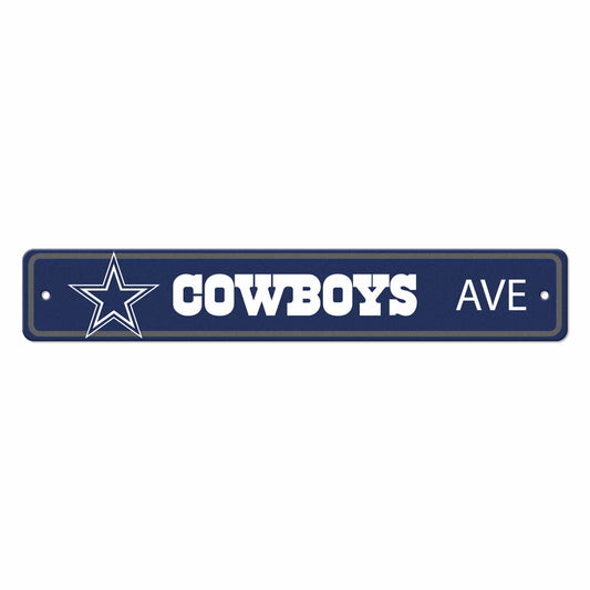 Dallas Cowboys Team Color Street Sign Décor 4in. X 24in. Lightweight - Dallas Cowboys