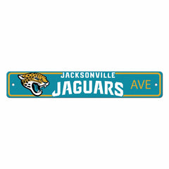 Jacksonville Jaguars Team Color Street Sign Décor 4in. X 24in. Lightweight - Jacksonville Jaguars