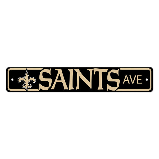 New Orleans Saints Team Color Street Sign Décor 4in. X 24in. Lightweight