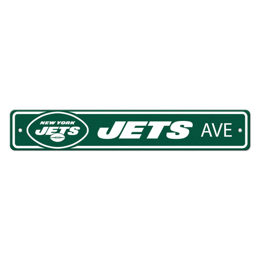 New York Jets Team Color Street Sign Décor 4in. X 24in. Lightweight