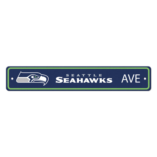 Seattle Seahawks Team Color Street Sign Décor 4in. X 24in. Lightweight