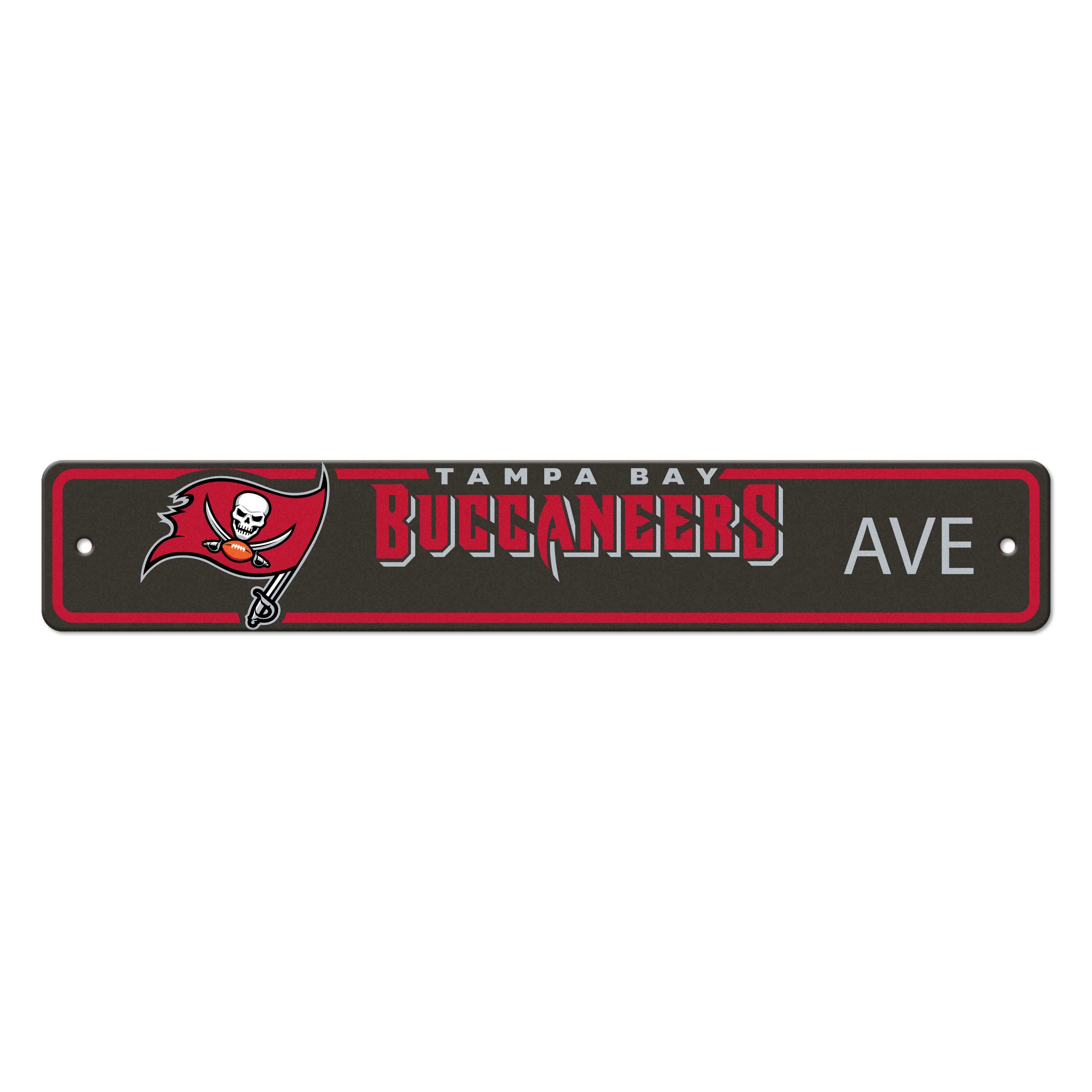 Tampa Bay Buccaneers Team Color Street Sign Décor 4in. X 24in. Lightweight