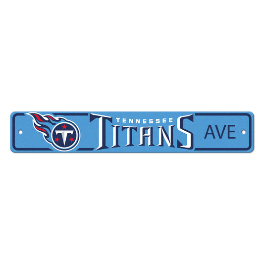 Tennessee Titans Team Color Street Sign Décor 4in. X 24in. Lightweight