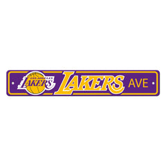 Los Angeles Lakers Team Color Street Sign Décor 4in. X 24in. Lightweight