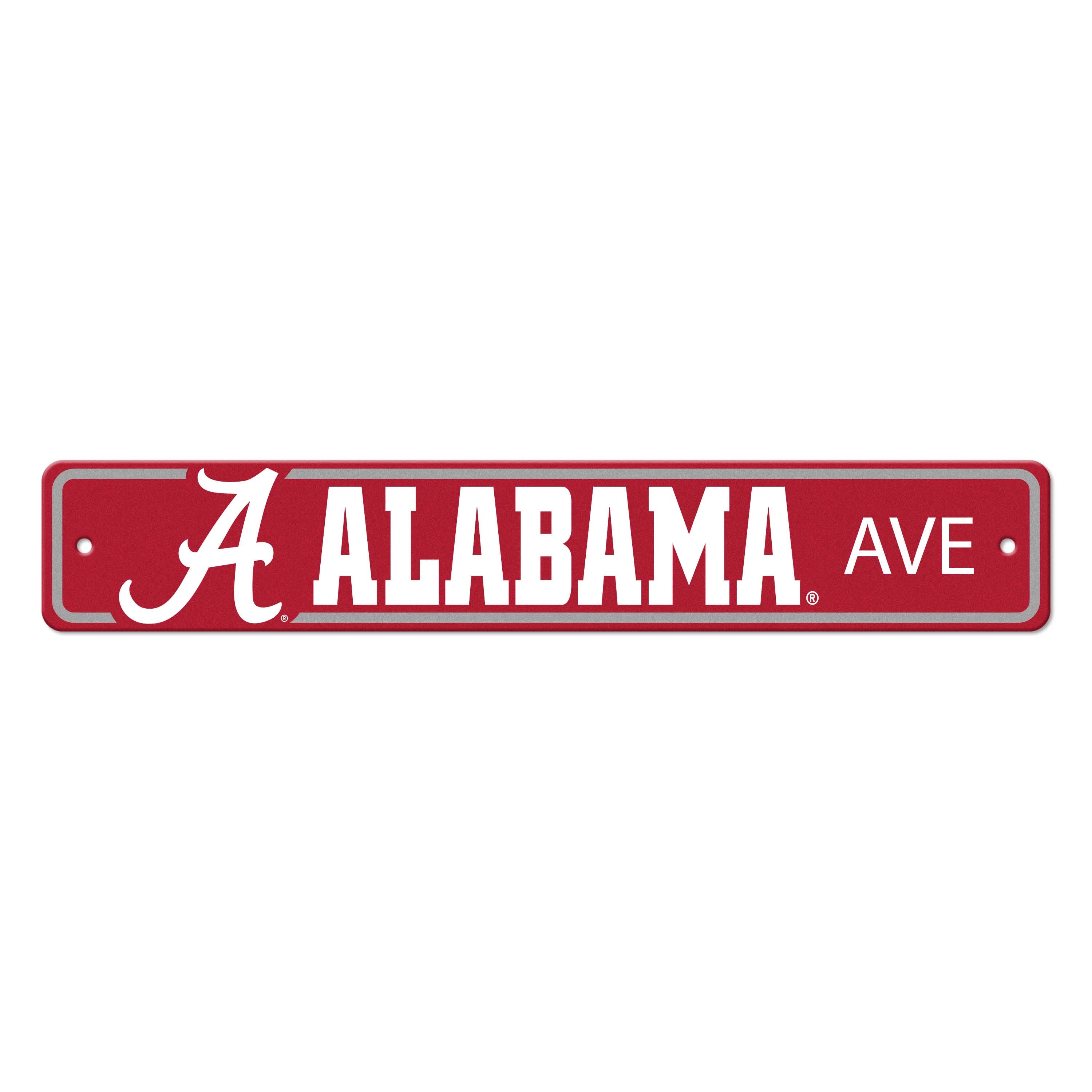 Alabama Crimson Tide Team Color Street Sign Décor 4in. X 24in. Lightweight