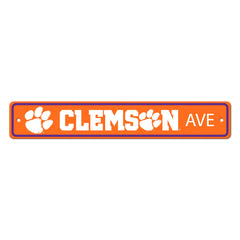 Clemson Tigers Team Color Street Sign Décor 4in. X 24in. Lightweight