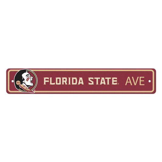 Florida State Seminoles Team Color Street Sign Décor 4in. X 24in. Lightweight