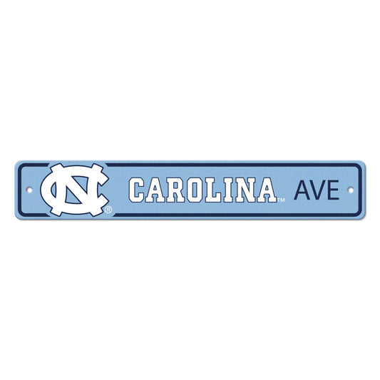 North Carolina Tar Heels Team Color Street Sign Décor 4in. X 24in. Lightweight