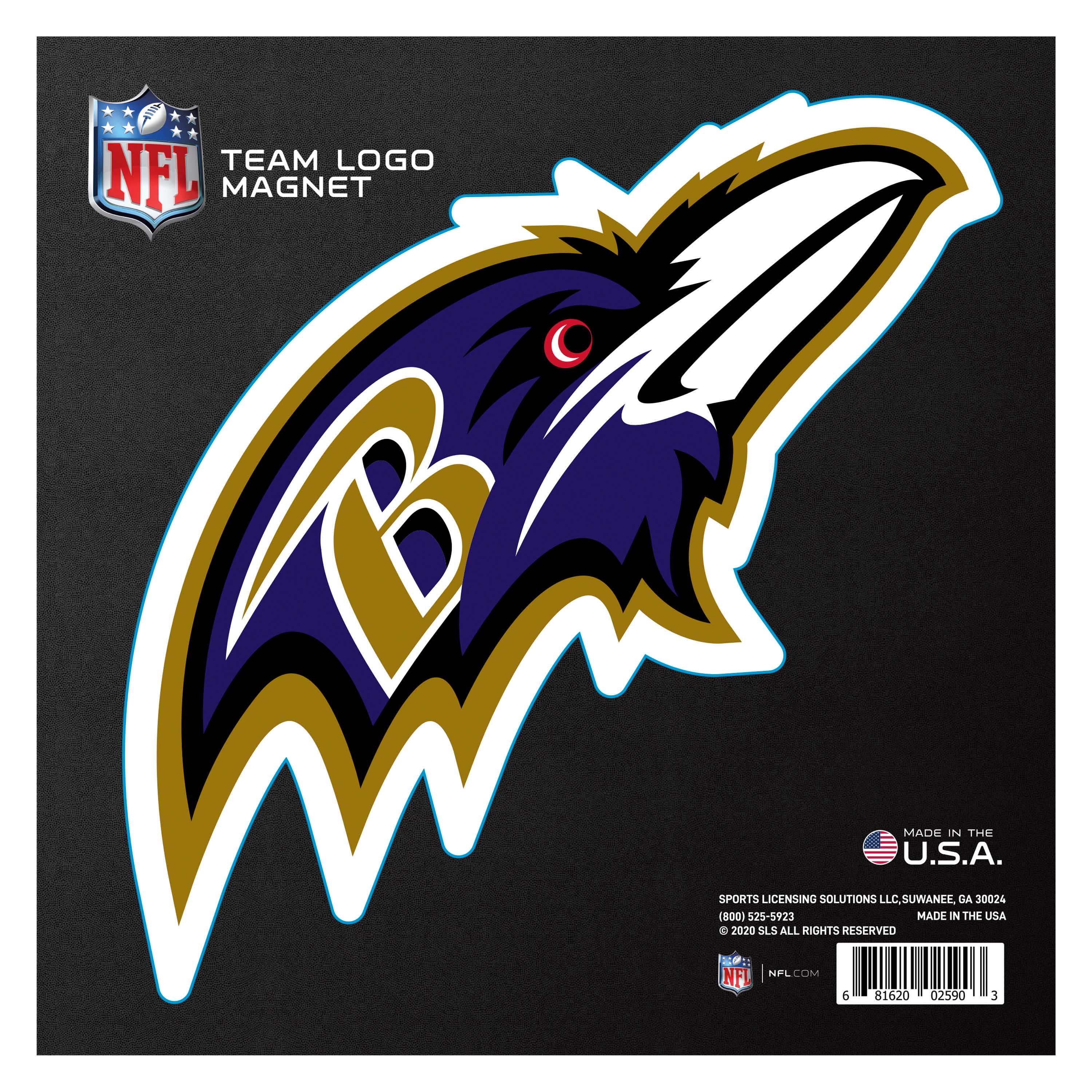 Baltimore Ravens Large Team Logo Magnet 10" (8.7329"x8.3078") - Baltimore Ravens