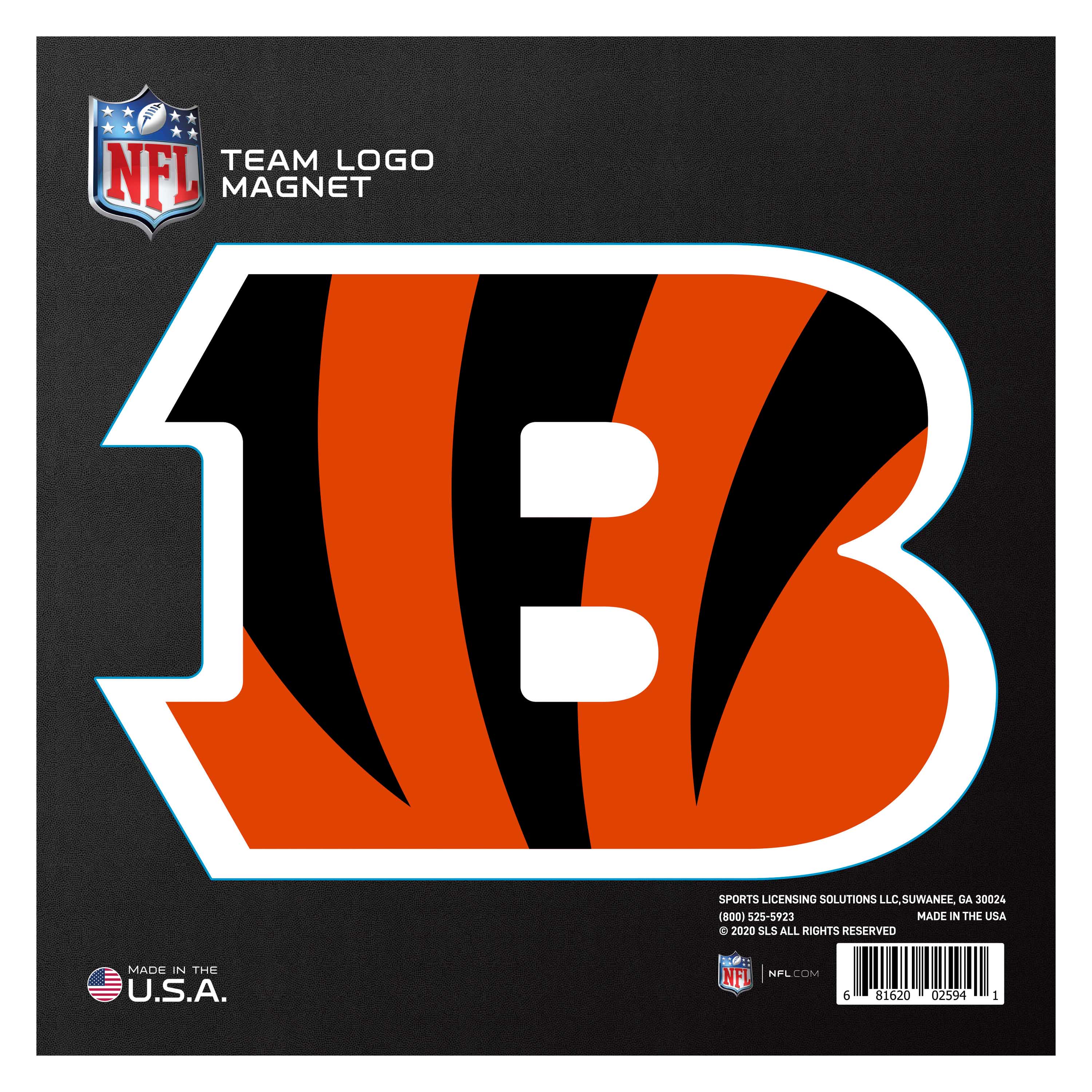 Cincinnati Bengals Large Team Logo Magnet 10" (8.7329"x8.3078")