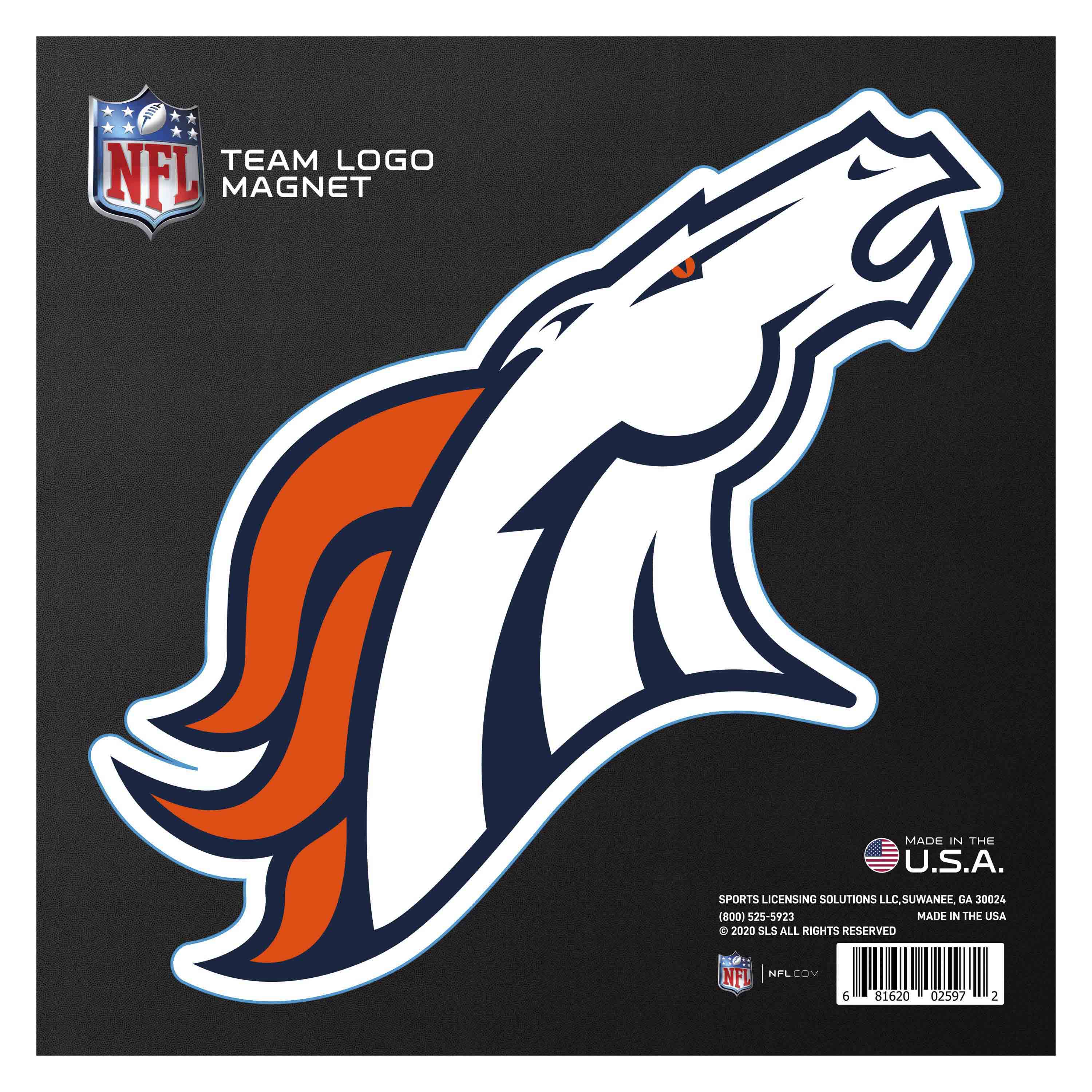 Denver Broncos Large Team Logo Magnet 10" (8.7329"x8.3078")