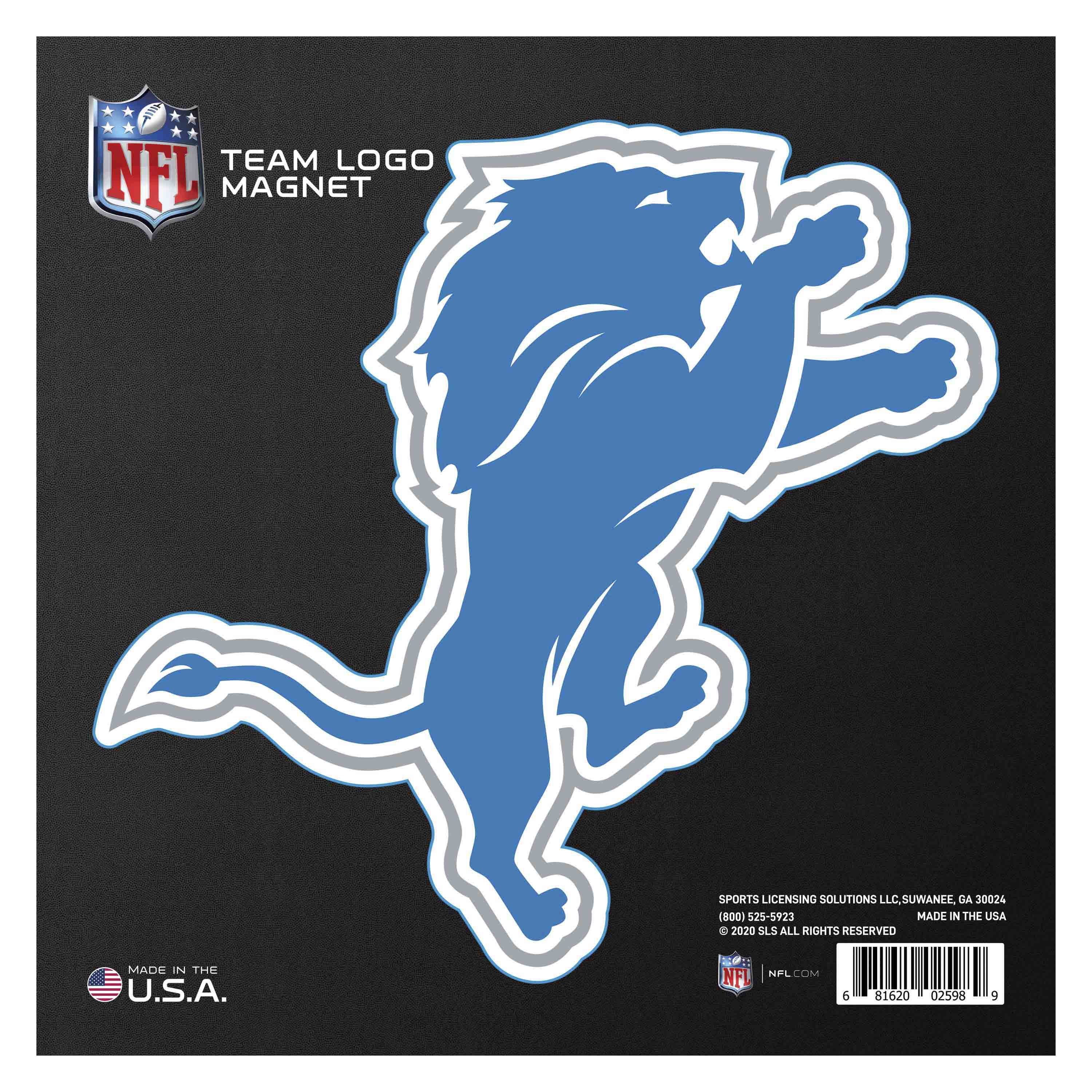 Detroit Lions Large Team Logo Magnet 10" (8.7329"x8.3078")