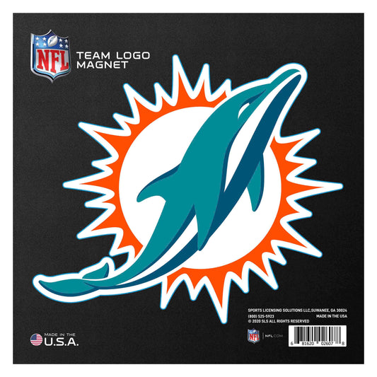 Miami Dolphins Large Team Logo Magnet 10" (8.7329"x8.3078")