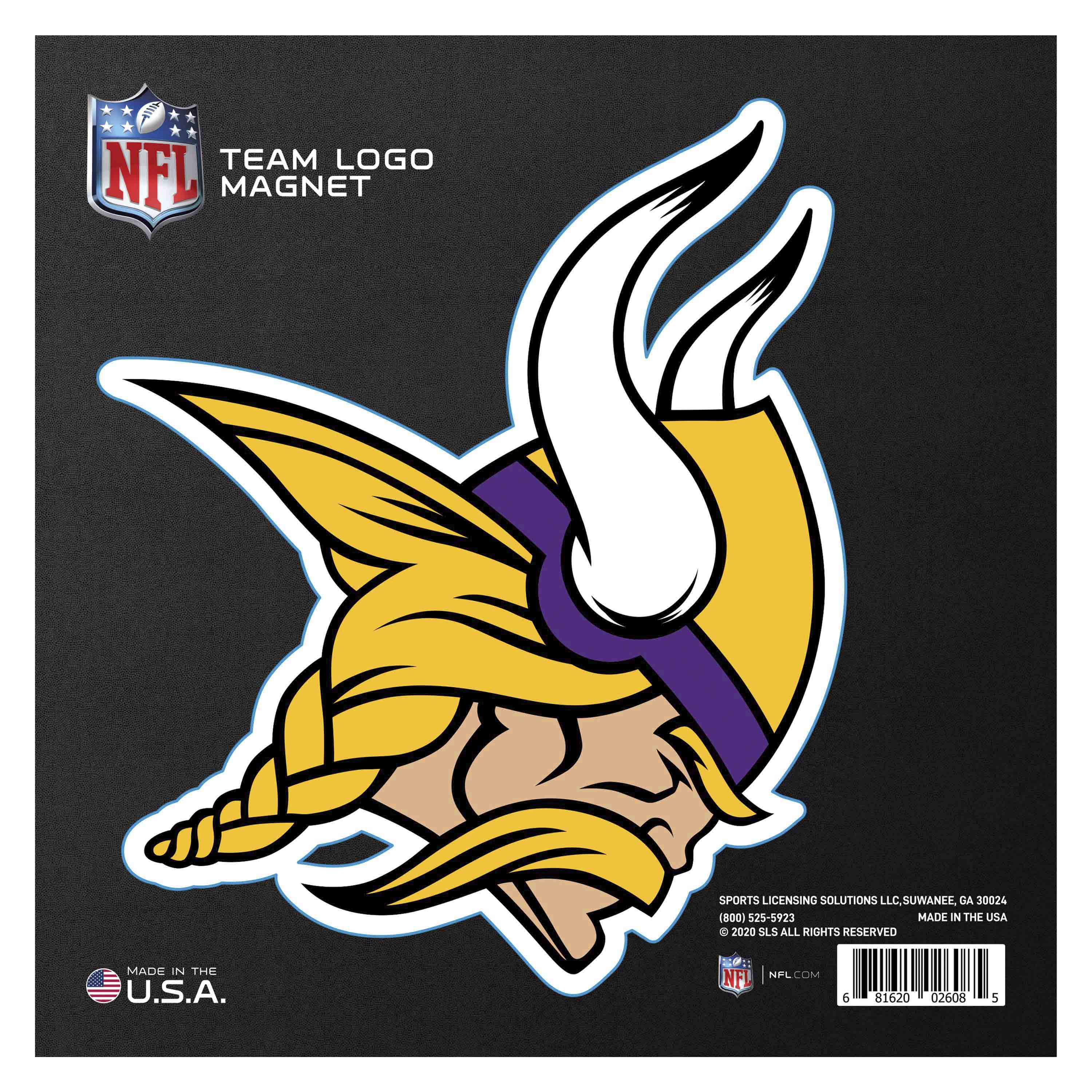 Minnesota Vikings Large Team Logo Magnet 10" (8.7329"x8.3078") - Minnesota Vikings