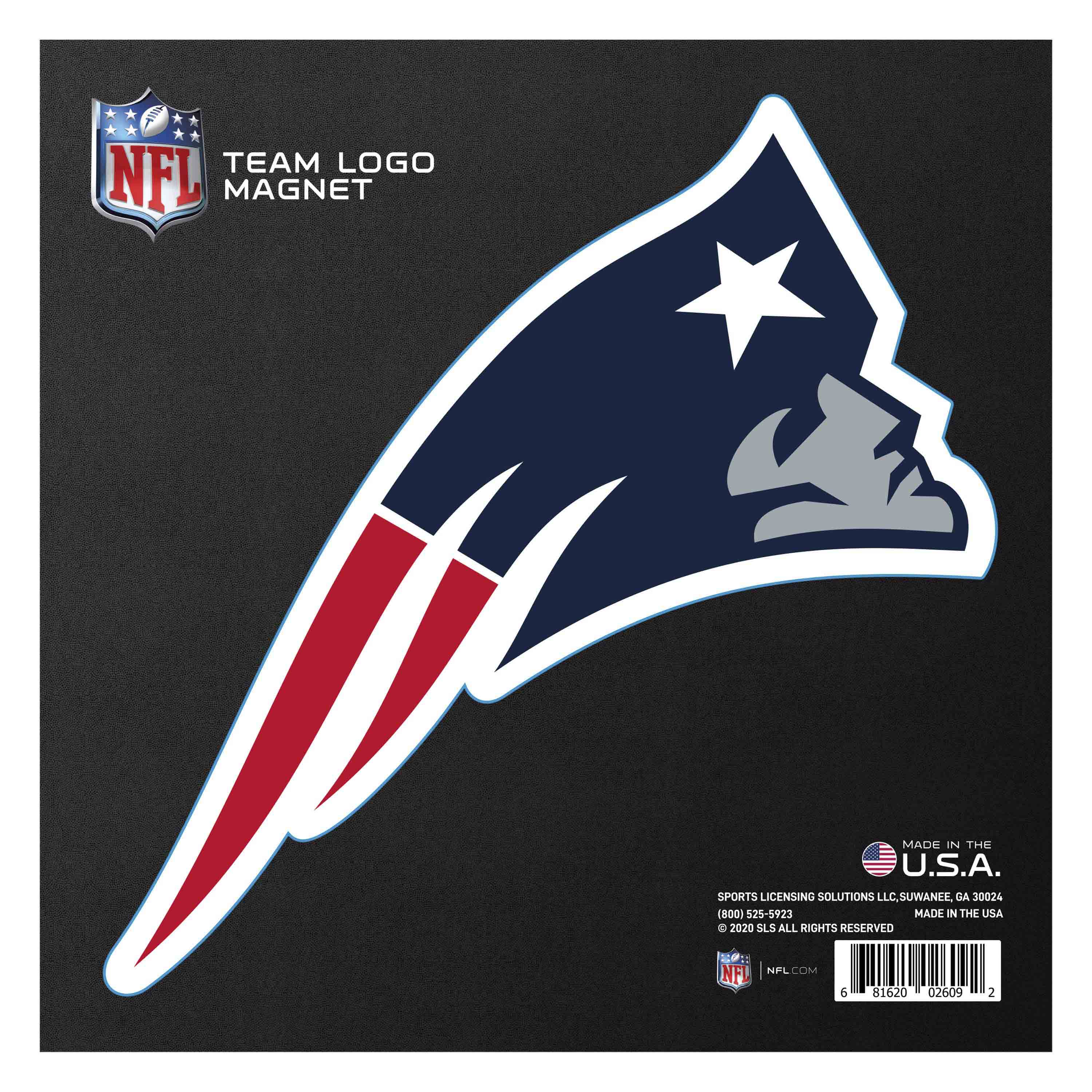 New England Patriots Large Team Logo Magnet 10" (8.7329"x8.3078") - New England Patriots