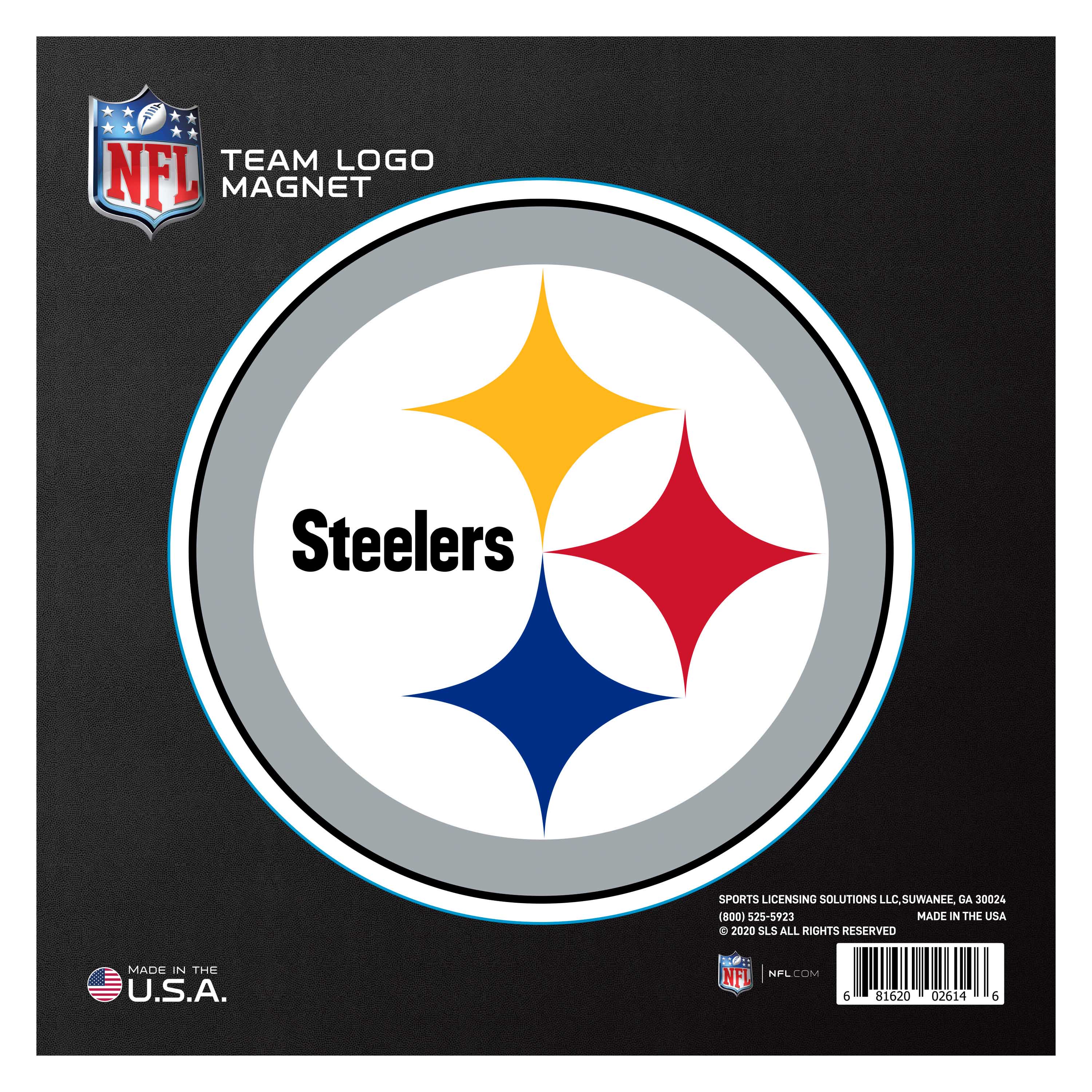 Pittsburgh Steelers Large Team Logo Magnet 10" (8.7329"x8.3078") - Pittsburgh Steelers