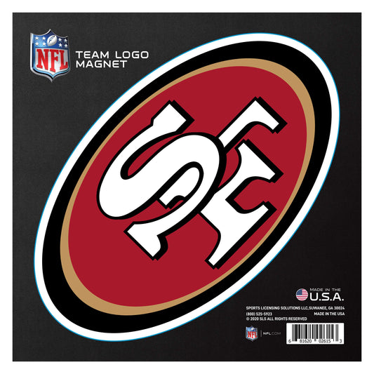 San Francisco 49ers Large Team Logo Magnet 10" (8.7329"x8.3078")