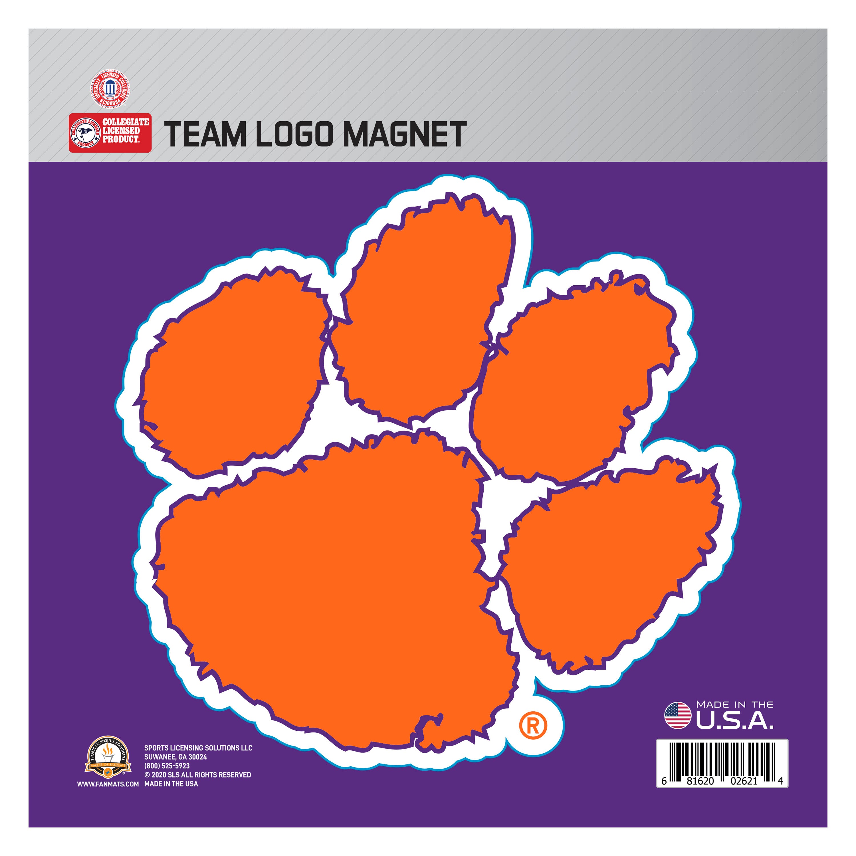 Clemson Tigers Large Team Logo Magnet 10" (8.7329"x8.3078")