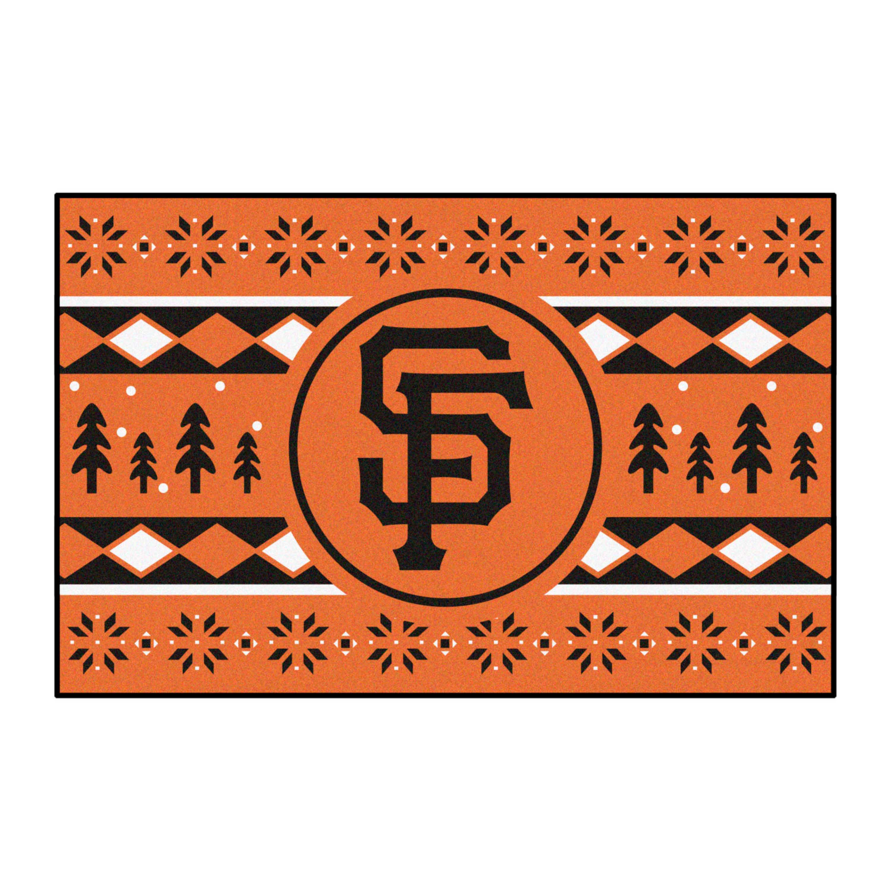 San Francisco Giants Holiday Sweater Starter Mat Accent Rug - 19in. x 30in.