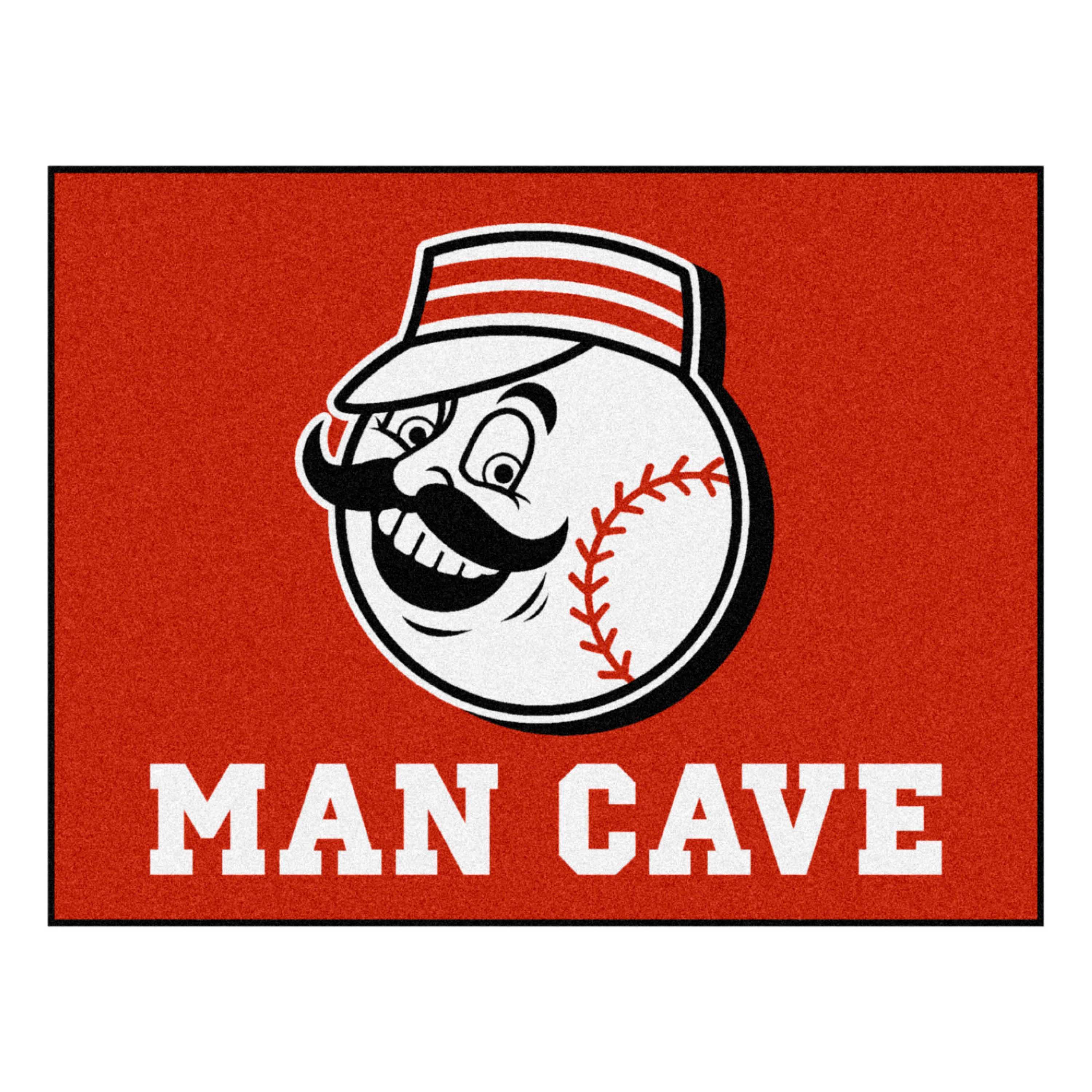 Cincinnati Reds Man Cave All-Star Rug - 34 in. x 42.5 in. - Cincinnati Reds