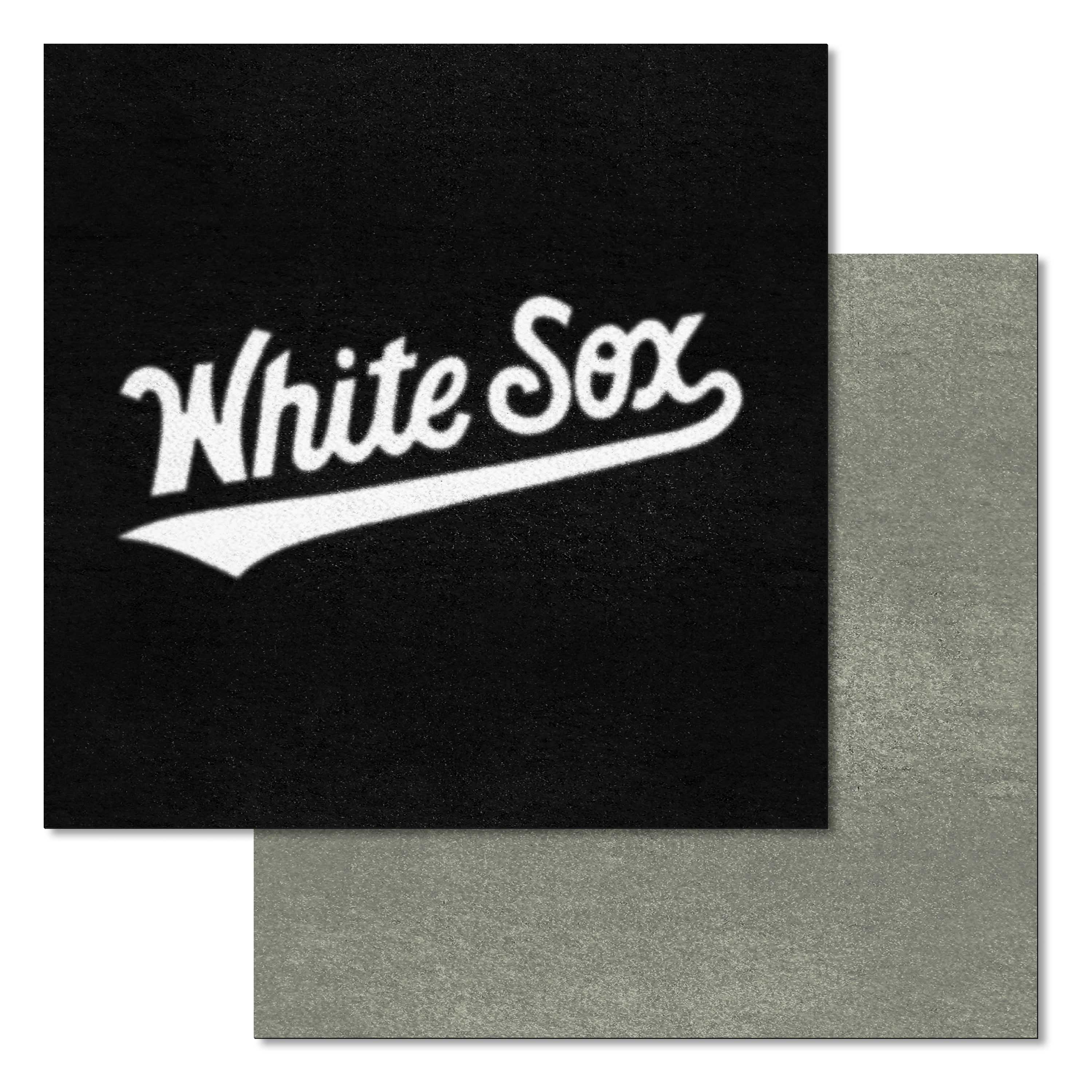 Chicago White Sox "White Sox" Wordmark Team Carpet Tiles - 45 Sq Ft.