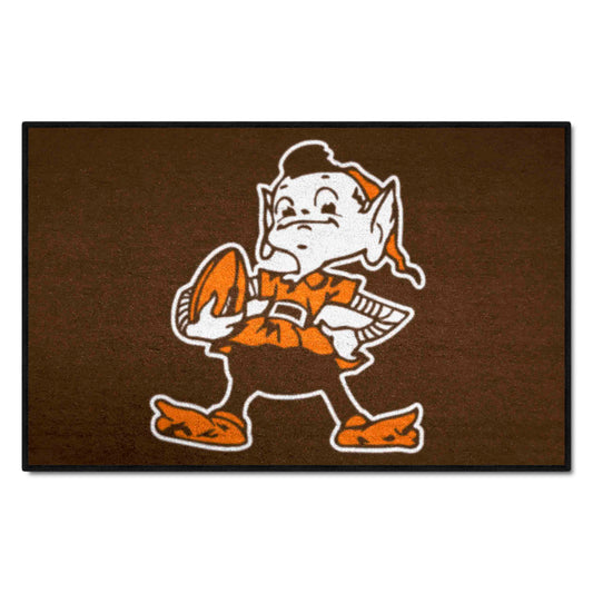 Cleveland Browns Starter Mat Accent Rug - 19in. x 30in., NFL Vintage - Cleveland Browns