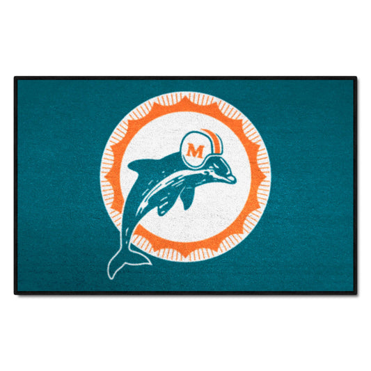 Miami Dolphins Starter Mat Accent Rug - 19in. x 30in., NFL Vintage