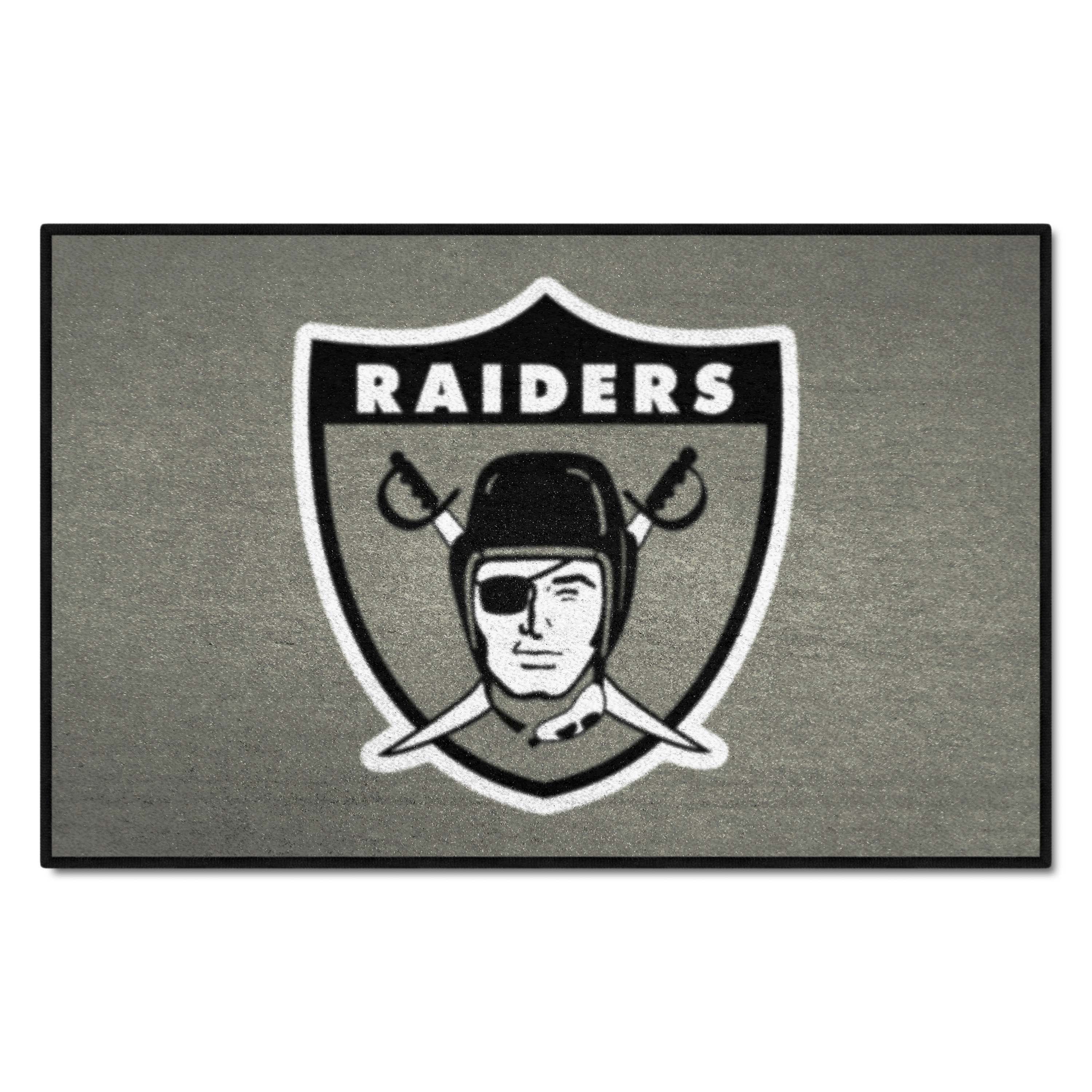 Las Vegas Raiders Starter Mat Accent Rug - 19in. x 30in., NFL Vintage