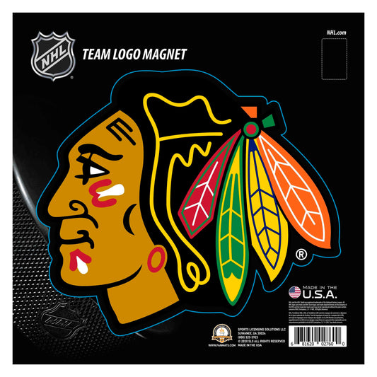 Chicago Blackhawks Large Team Logo Magnet 10" (8.7329"x8.3078") - Chicago Blackhawks