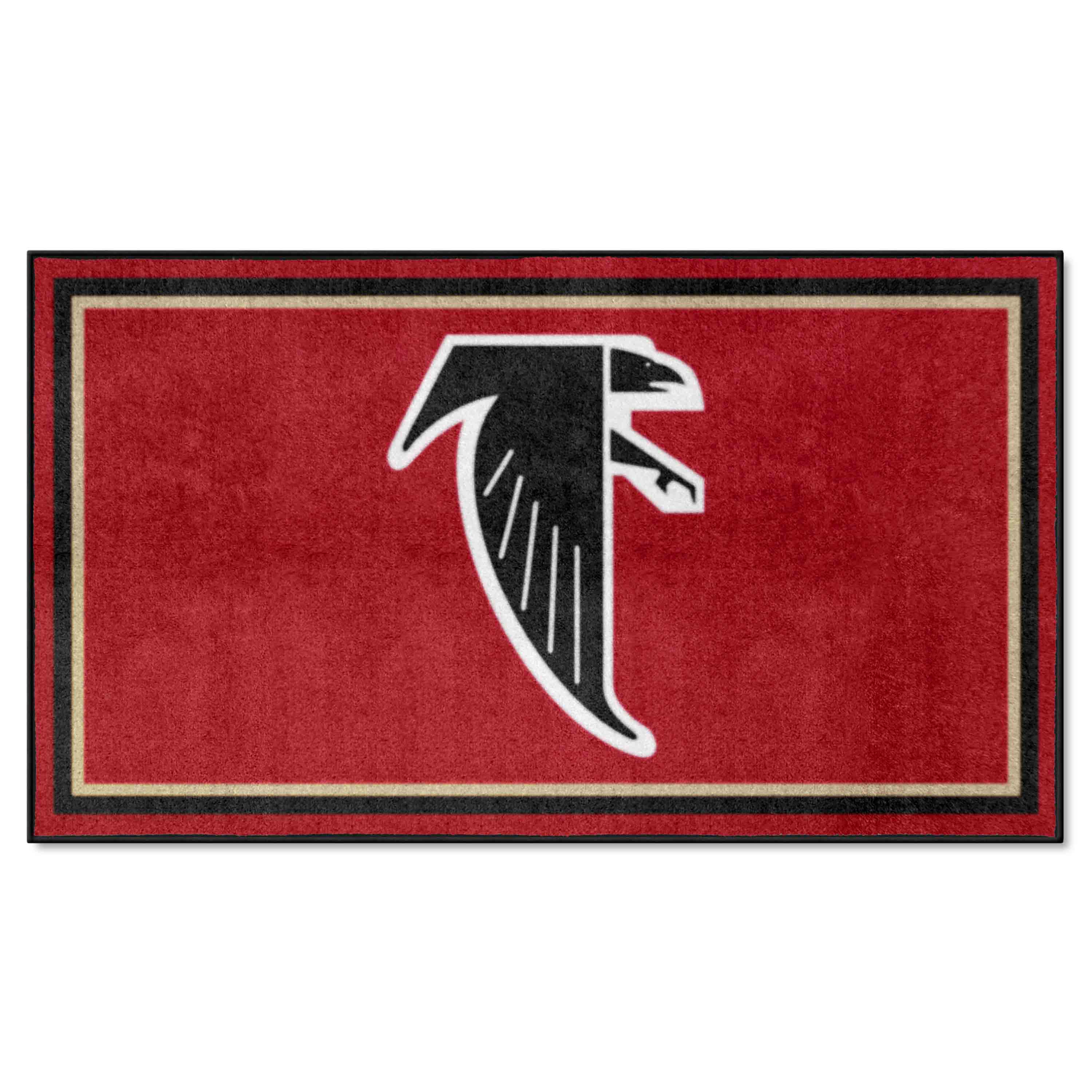 Atlanta Falcons 3ft. x 5ft. Plush Area RugNFL Retro Logo, Original Falcon Logo - Atlanta Falcons