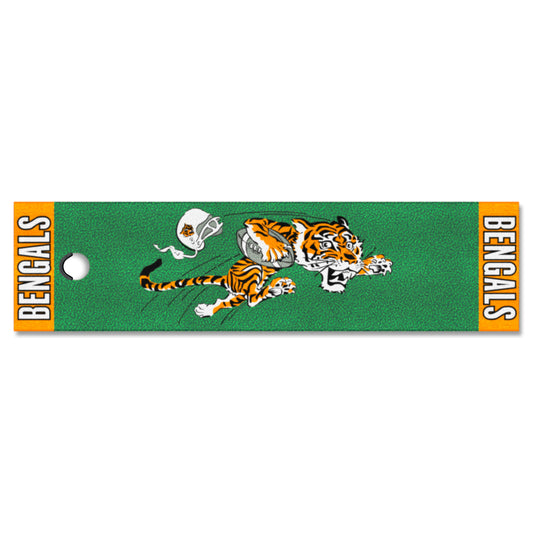 Cincinnati Bengals Putting Green Mat - 1.5ft. x 6ft., NFL Vintage