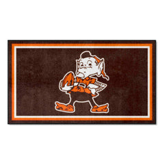 Cleveland Browns 3ft. x 5ft. Plush Area Rug, NFL Vintage - Cleveland Browns