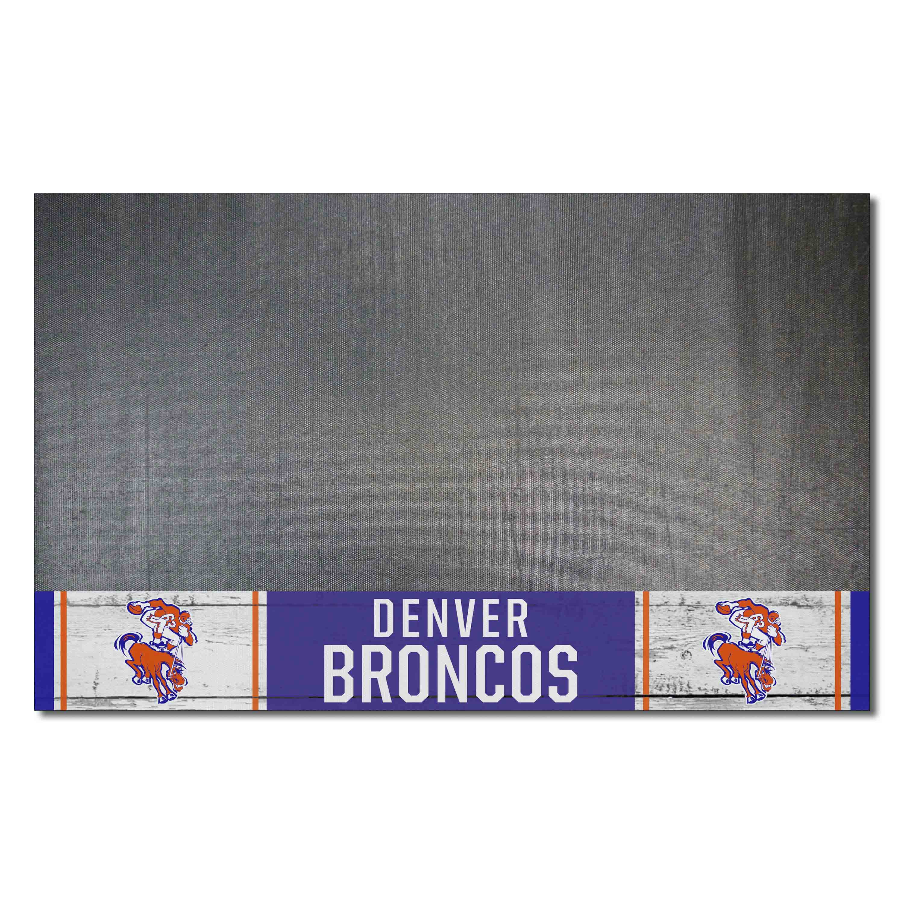 Denver Broncos Vinyl Grill Mat - 26in. x 42in., NFL Vintage