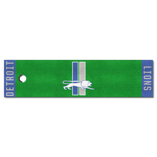 Detroit Lions Putting Green Mat - 1.5ft. x 6ft., NFL Vintage