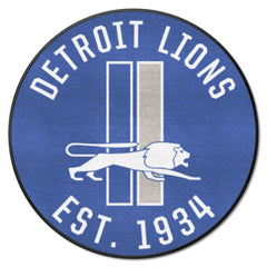 Detroit Lions Roundel Rug - 27in. Diameter, NFL Vintage