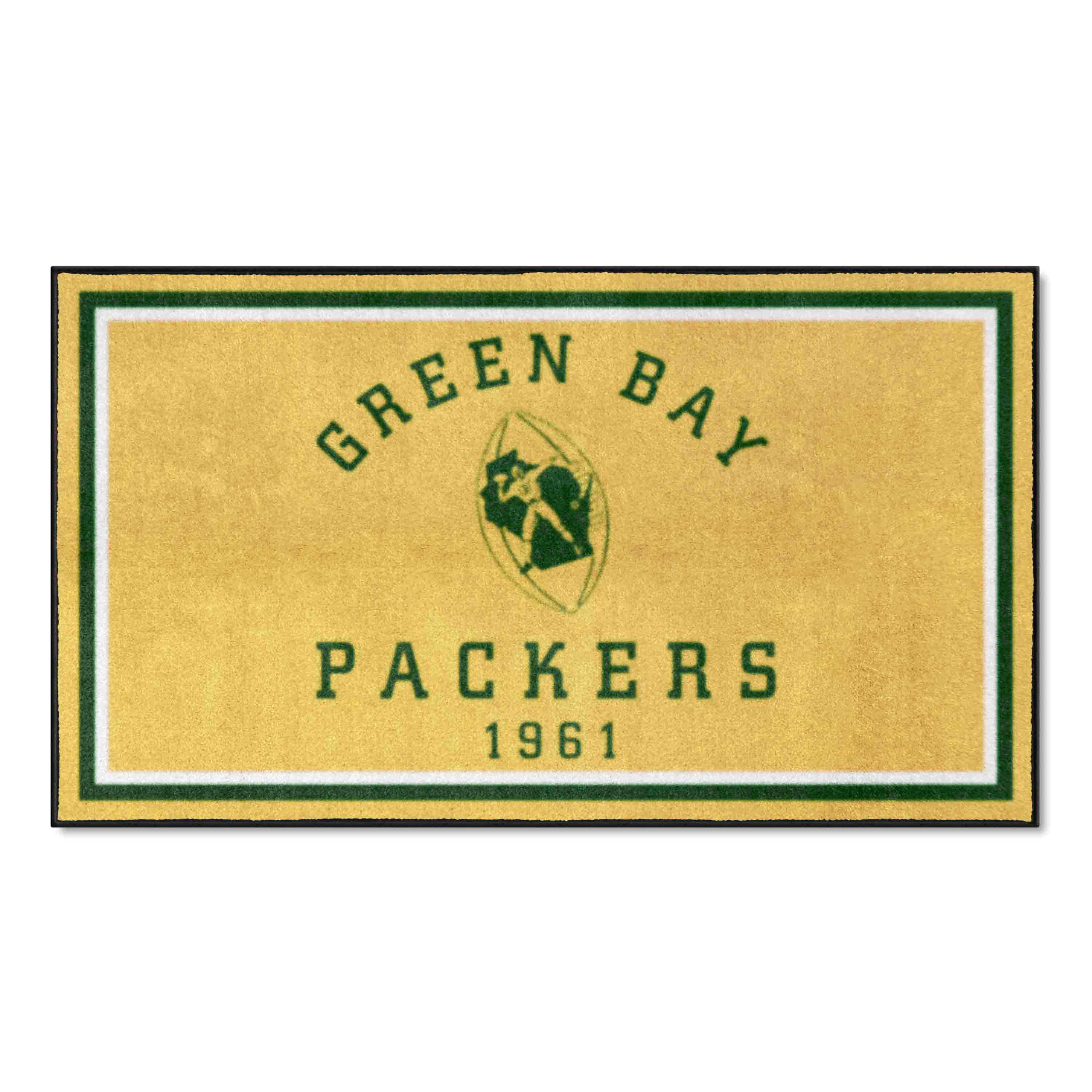 Green Bay Packers 3ft. x 5ft. Plush Area Rug, NFL Vintage - Green Bay Packers