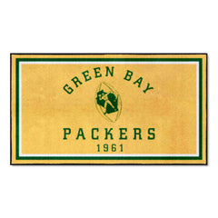 Green Bay Packers 3ft. x 5ft. Plush Area Rug, NFL Vintage - Green Bay Packers