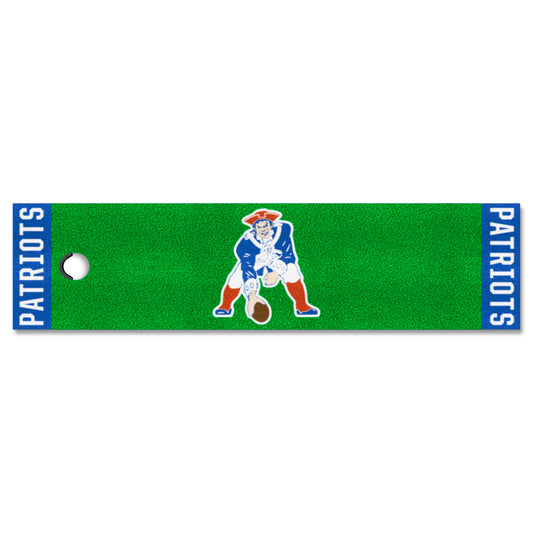 New England Patriots Putting Green Mat - 1.5ft. x 6ft., NFL Vintage - New England Patriots