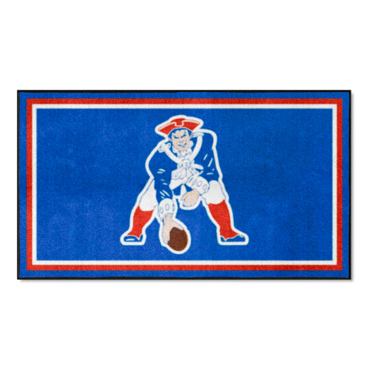 New England Patriots 3ft. x 5ft. Plush Area Rug, NFL Vintage - New England Patriots