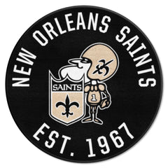 New Orleans Saints Roundel Rug - 27in. Diameter, NFL Vintage