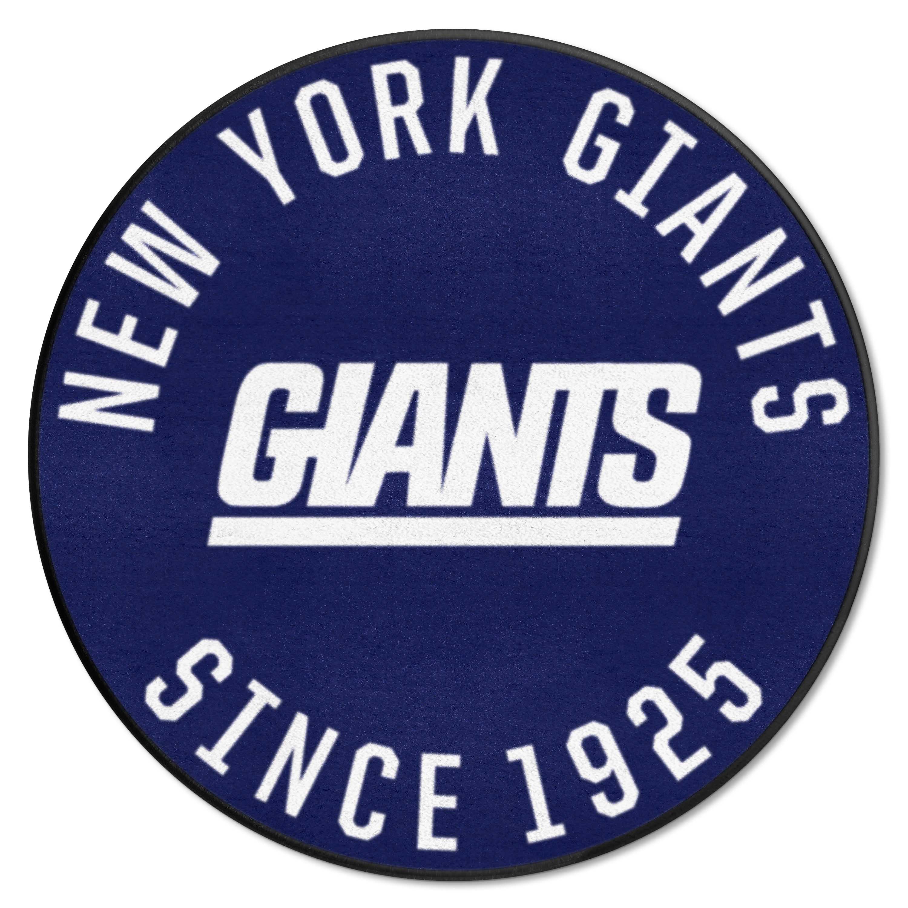 New York Giants Roundel Rug - 27in. Diameter, NFL Vintage