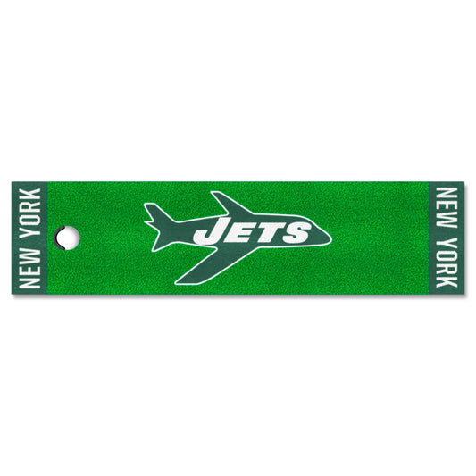 New York Jets Putting Green Mat - 1.5ft. x 6ft., NFL Vintage