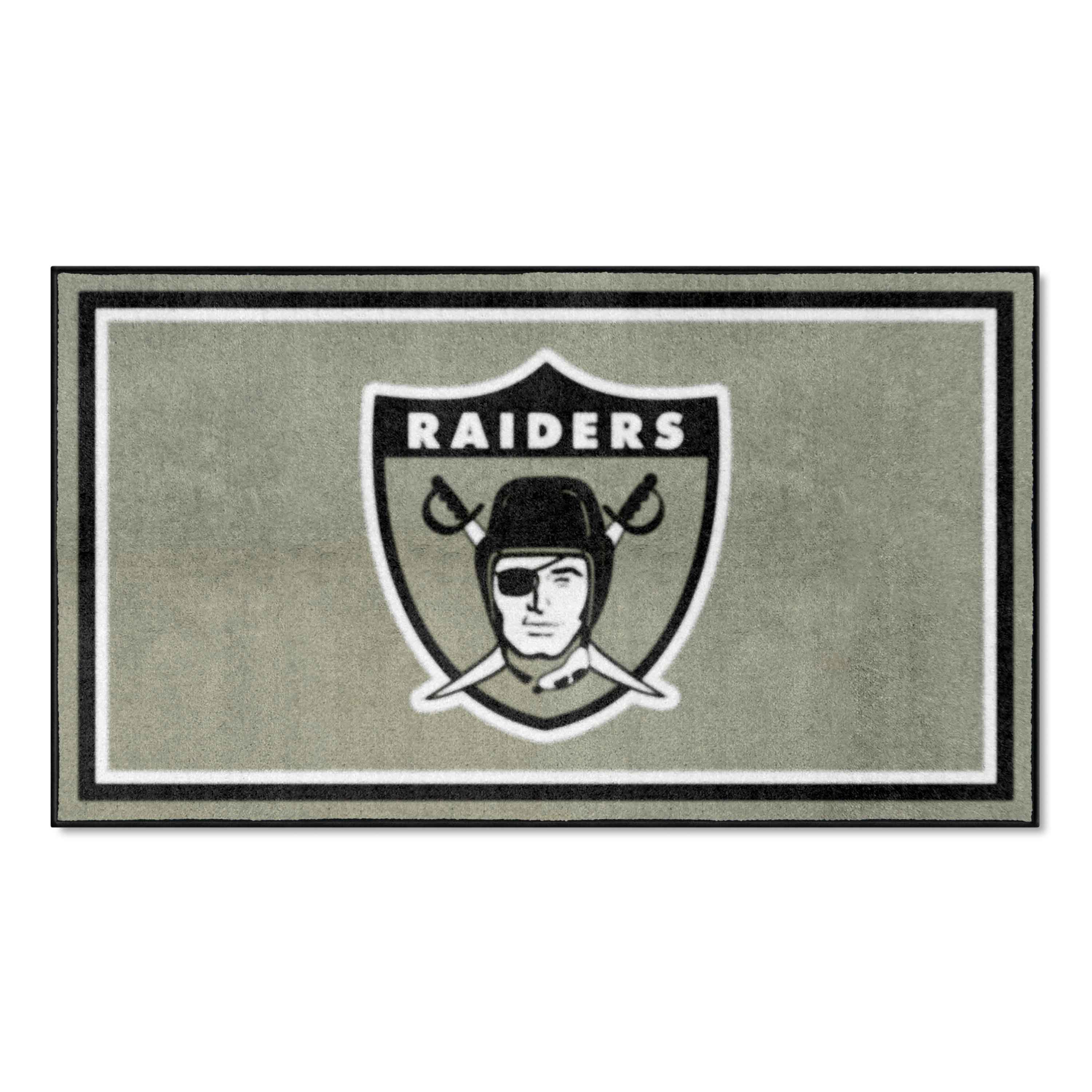 Las Vegas Raiders 3ft. x 5ft. Plush Area Rug, NFL Vintage